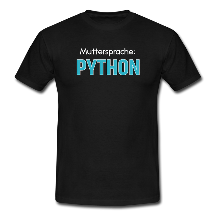 Python T-Shirt Schwarz - black