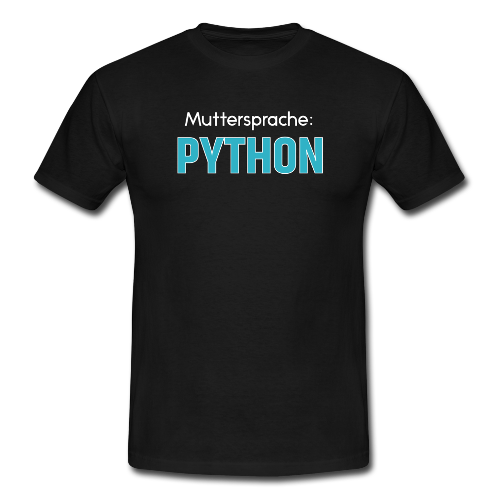 Python T-Shirt Schwarz - black