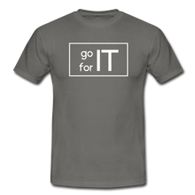 Lade das Bild in den Galerie-Viewer, Go For IT T-Shirt Schwarz - graphite grey
