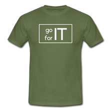 Lade das Bild in den Galerie-Viewer, Go For IT T-Shirt Schwarz - military green
