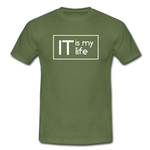 Lade das Bild in den Galerie-Viewer, IT Is My Life T-Shirt Schwarz - military green
