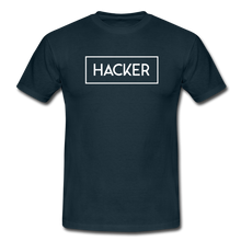 Lade das Bild in den Galerie-Viewer, Hacker T-Shirt Schwarz - navy
