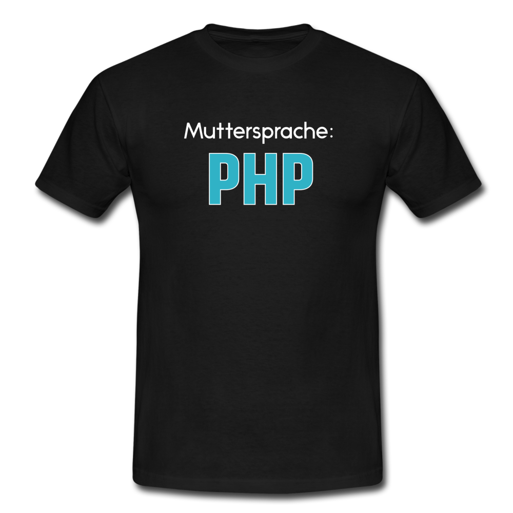 PHP T-Shirt Schwarz - black