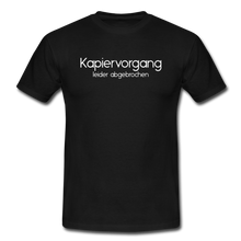 Lade das Bild in den Galerie-Viewer, Kapiervorgang Abgebrochen T-Shirt Schwarz - black
