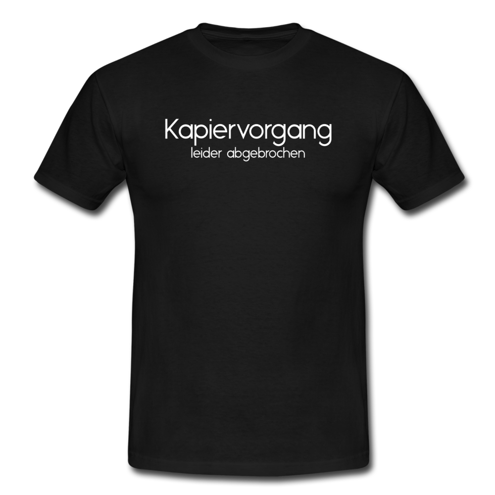 Kapiervorgang Abgebrochen T-Shirt Schwarz - black