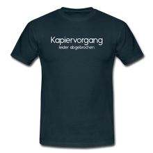 Lade das Bild in den Galerie-Viewer, Kapiervorgang Abgebrochen T-Shirt Schwarz - navy
