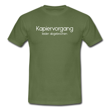 Lade das Bild in den Galerie-Viewer, Kapiervorgang Abgebrochen T-Shirt Schwarz - military green
