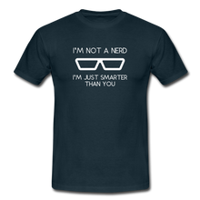 Lade das Bild in den Galerie-Viewer, Smarter Than You T-Shirt Schwarz - navy
