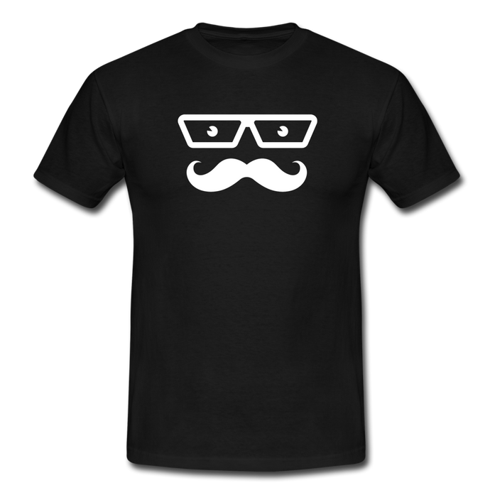 Moustache T-Shirt Schwarz - black