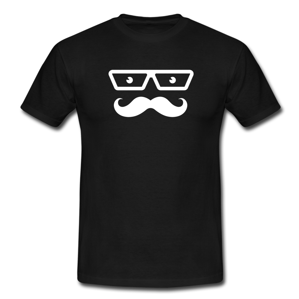 Moustache T-Shirt Schwarz - black