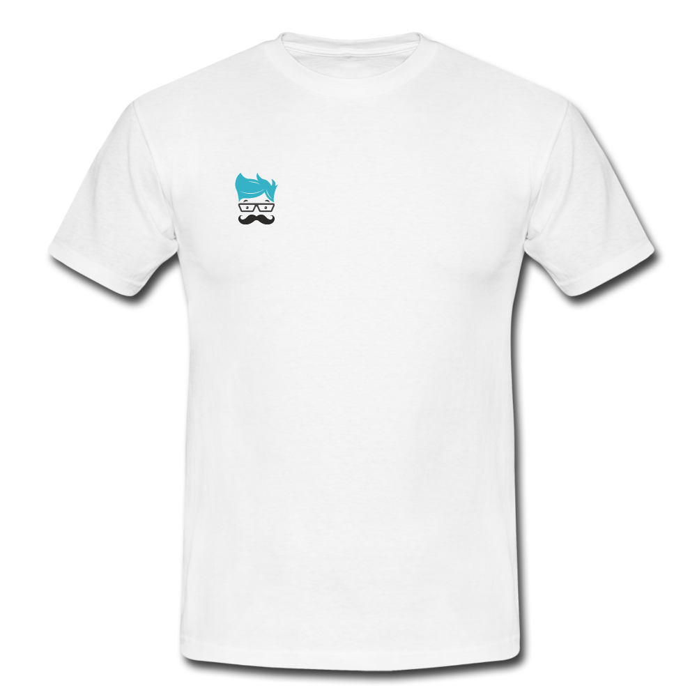 Nerd's Moustache T-Shirt Weiß - white