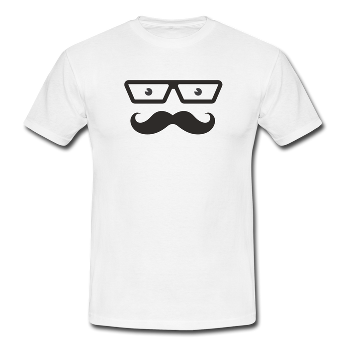 Moustache T-Shirt Weiß - white