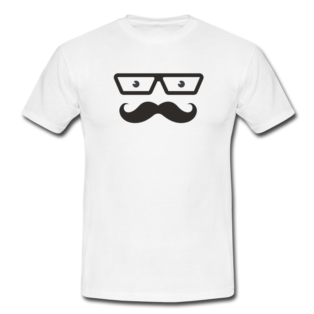 Moustache T-Shirt Weiß - white