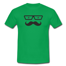 Lade das Bild in den Galerie-Viewer, Moustache T-Shirt Weiß - kelly green
