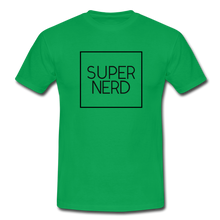 Lade das Bild in den Galerie-Viewer, Super Nerd T-Shirt Weiß - kelly green
