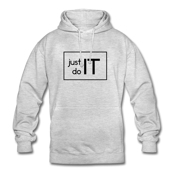 Just Do IT Hoodie - Hellgrau meliert