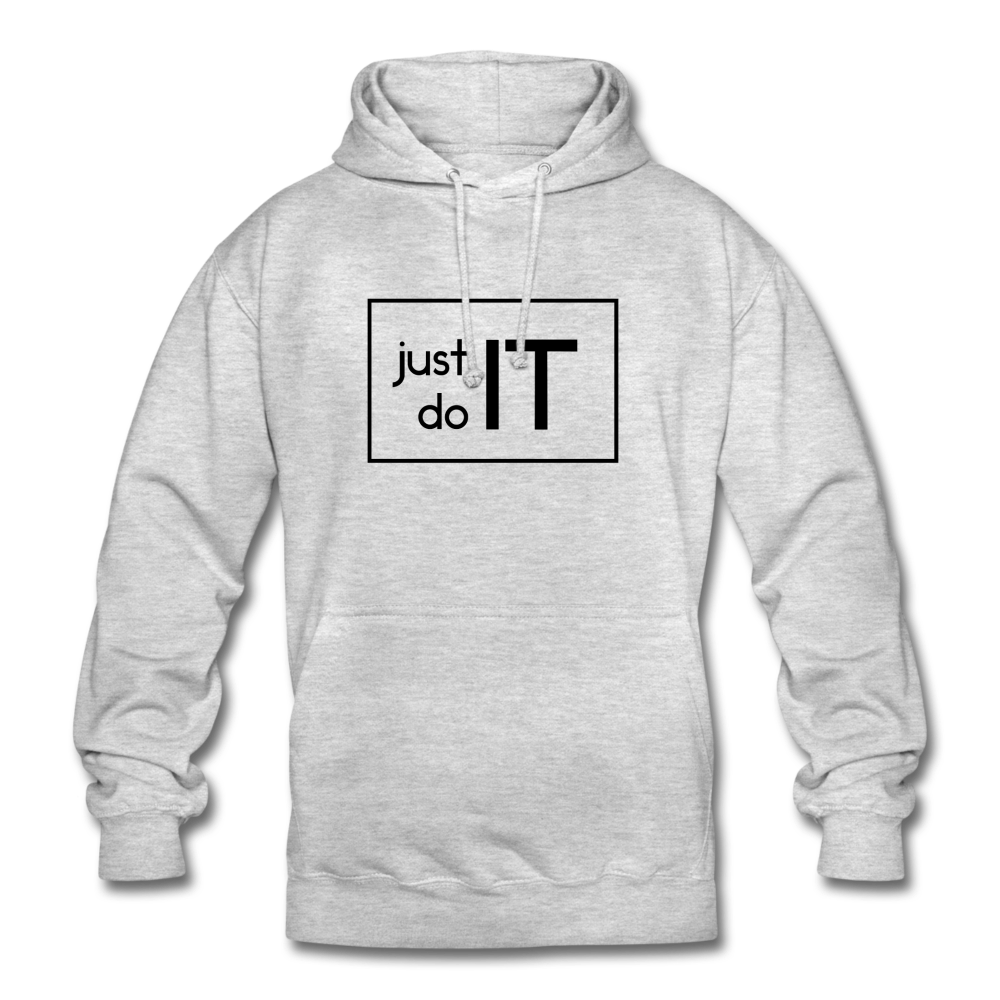 Just Do IT Hoodie - Hellgrau meliert