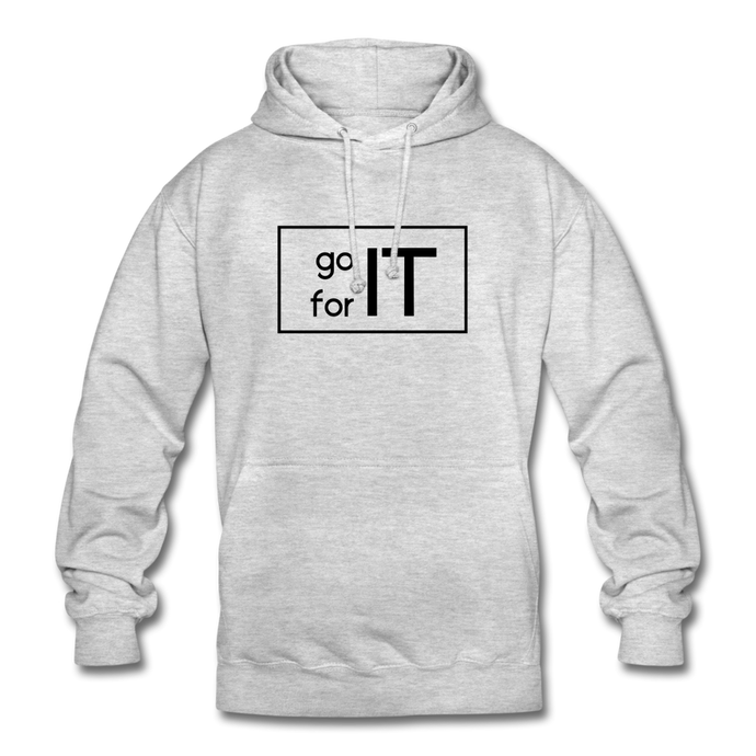 Go For IT Hoodie - Hellgrau meliert