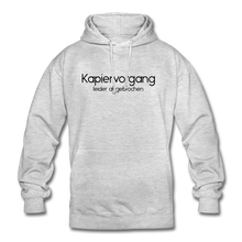 Lade das Bild in den Galerie-Viewer, Kapiervorgang Abgebrochen Hoodie - Hellgrau meliert
