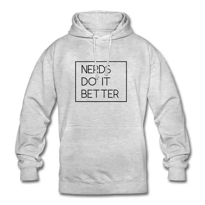 Nerds Do IT Better Hoodie - Hellgrau meliert