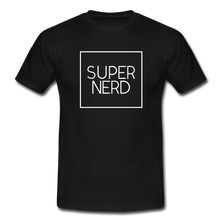 Lade das Bild in den Galerie-Viewer, Super Nerd T-Shirt Schwarz - Schwarz
