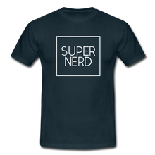 Lade das Bild in den Galerie-Viewer, Super Nerd T-Shirt Schwarz - Navy
