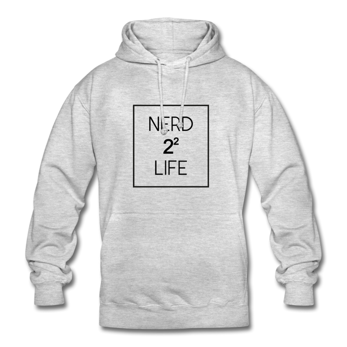 Nerd For Life Hoodie - Hellgrau meliert