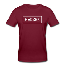 Lade das Bild in den Galerie-Viewer, Hacker Bio T-Shirt - Burgunderrot
