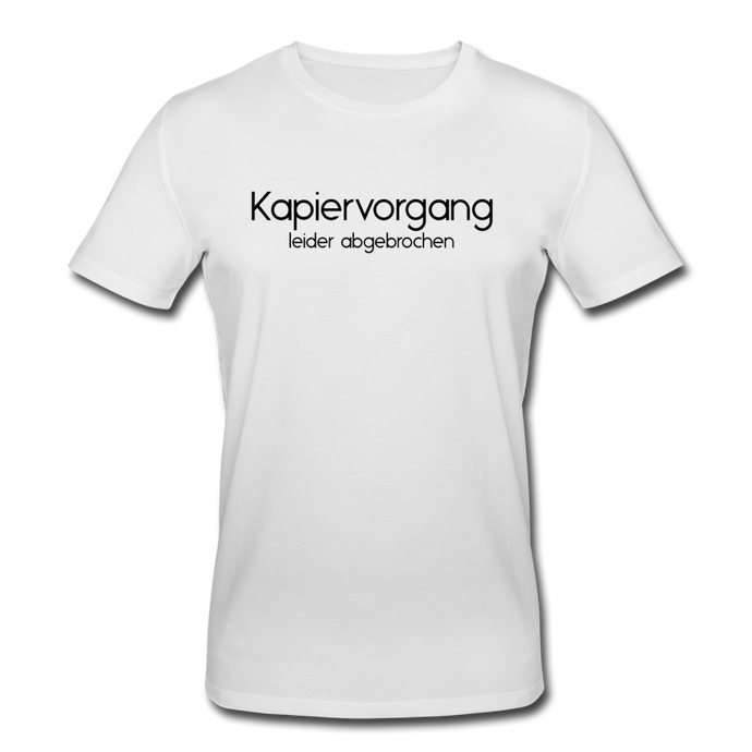 Kapiervorgang Abgebrochen Bio T-Shirt - Weiß