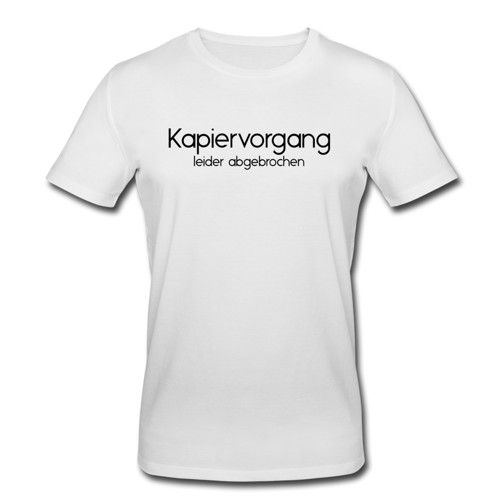 Kapiervorgang Abgebrochen Bio T-Shirt - Weiß