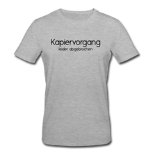 Lade das Bild in den Galerie-Viewer, Kapiervorgang Abgebrochen Bio T-Shirt - Grau meliert
