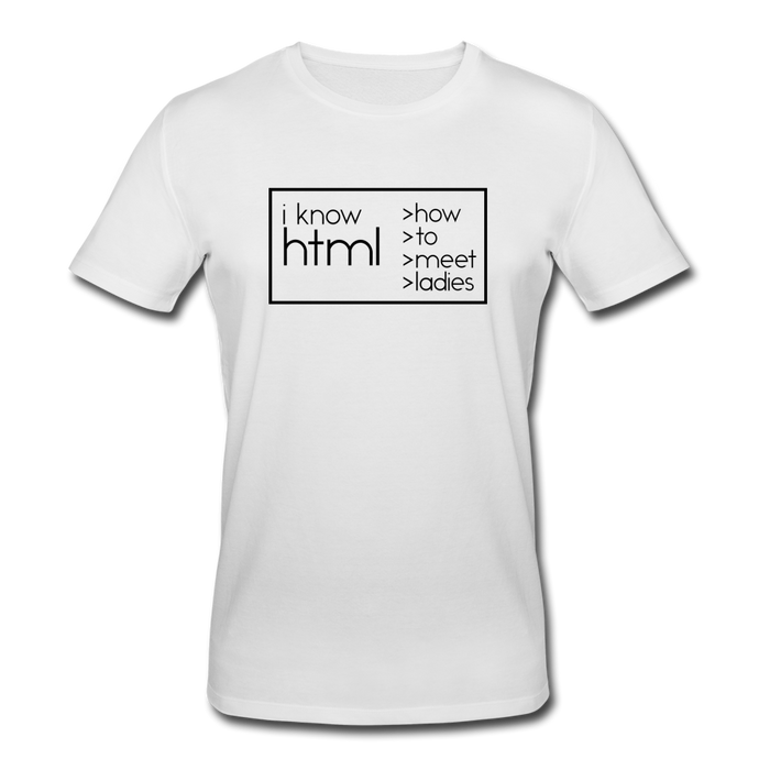 I Know HTML Bio T-Shirt - Weiß