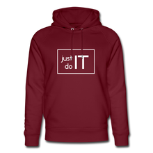 Lade das Bild in den Galerie-Viewer, Just Do IT Bio Hoodie - Burgunderrot
