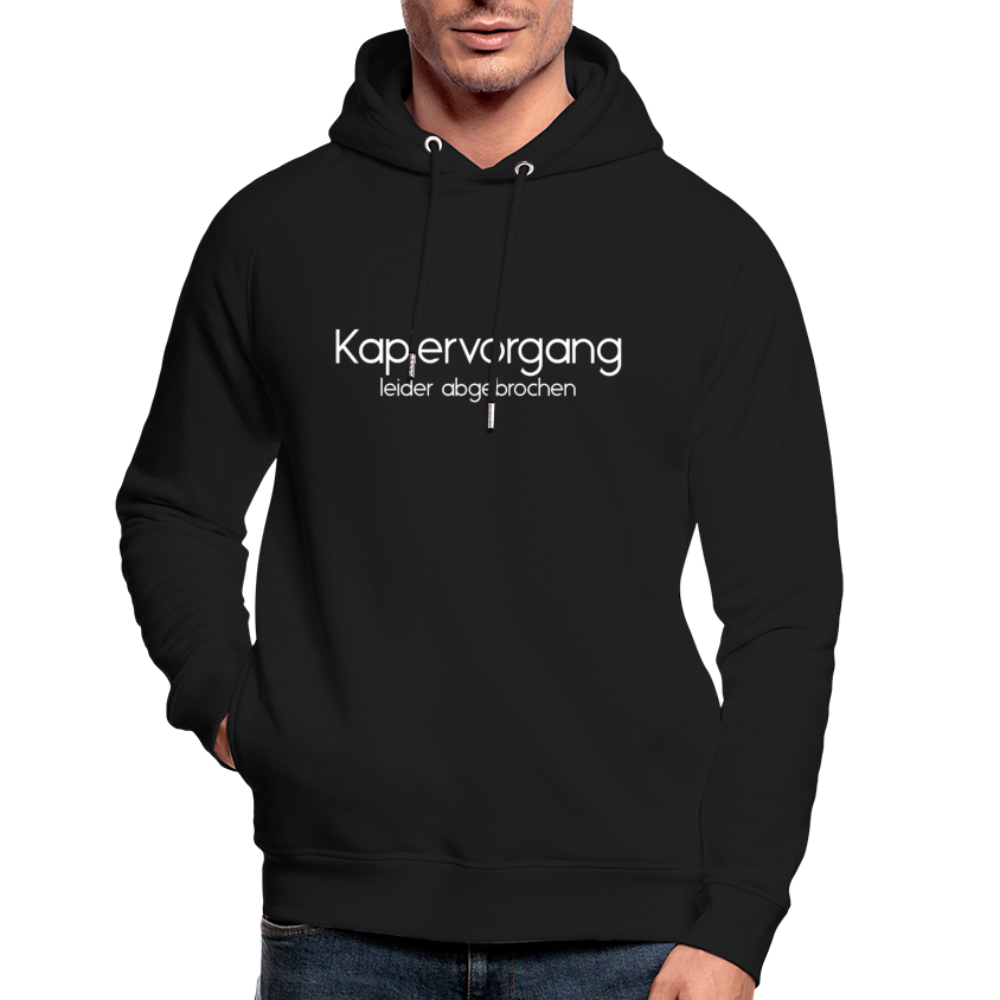 Kapiervorgang Abgebrochen Bio Hoodie - Schwarz