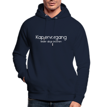 Lade das Bild in den Galerie-Viewer, Kapiervorgang Abgebrochen Bio Hoodie - Navy
