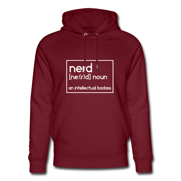 Intellectual Badass Bio Hoodie - Burgunderrot