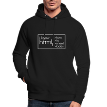 Lade das Bild in den Galerie-Viewer, I Know HTML Bio Hoodie - Schwarz
