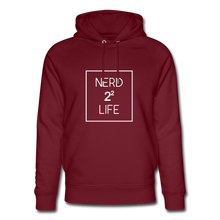 Lade das Bild in den Galerie-Viewer, Nerd For Life Bio Hoodie - Burgunderrot
