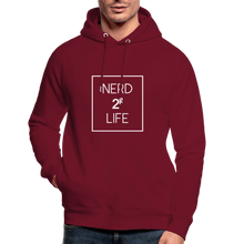 Lade das Bild in den Galerie-Viewer, Nerd For Life Bio Hoodie - Burgunderrot
