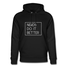 Lade das Bild in den Galerie-Viewer, Nerds Do IT Better Bio Hoodie - Schwarz
