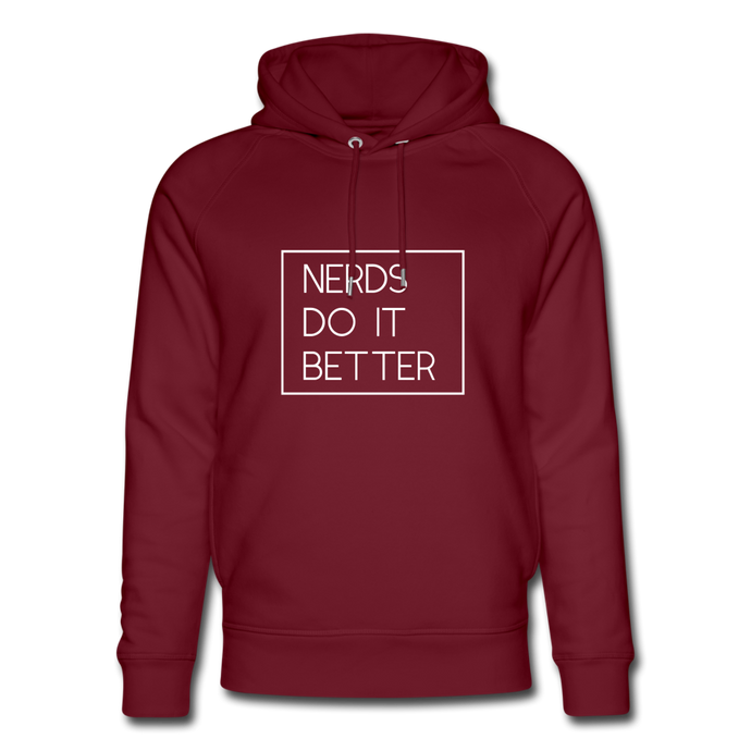 Nerds Do IT Better Bio Hoodie - Burgunderrot