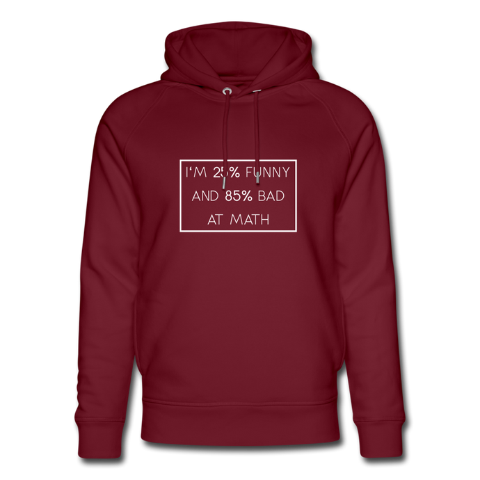 Bad At Math Bio Hoodie - Burgunderrot